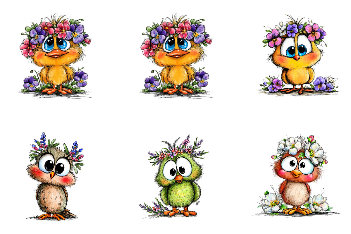 Spring Cute Baby Birds Sublimation, an Illustration by CreationArt (Photo 6 of 7)