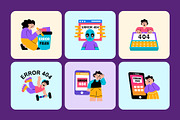Error Illustrations Art Set, a Technology Illustration by Brickclay (Thumbnail 5 of 9)