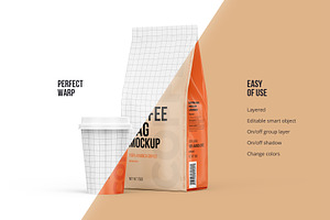 Coffee Pouches Mockups. 11 PSD