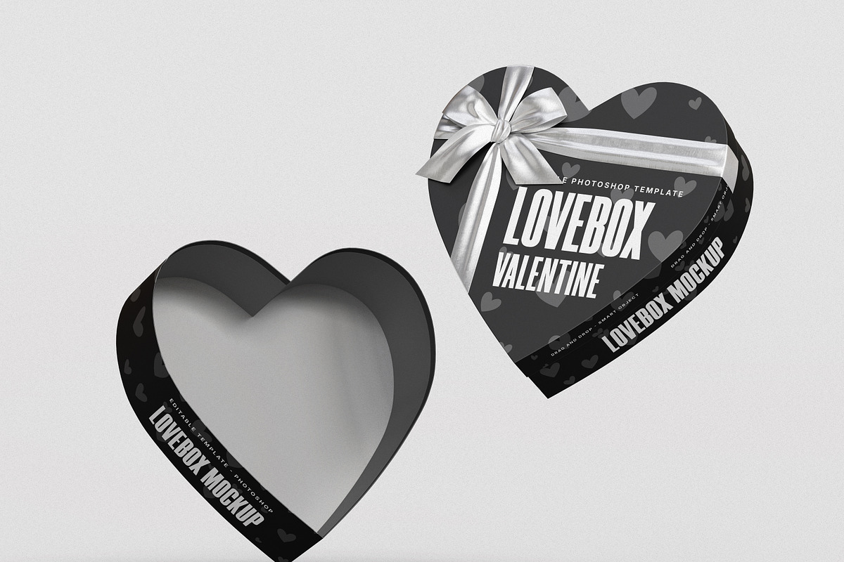 Love Box Valentine Mockup, a Packaging Mockup by Brand Earth (Photo 4 of 4)