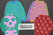 Realistic Knitted Sweater Mockup, a Hoody Mockup by Uncentrifuged Pressure (Thumbnail 1 of 10)