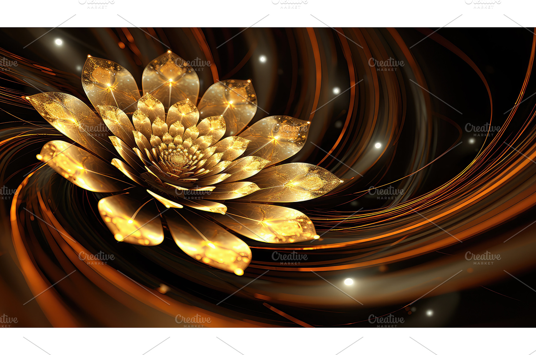 vibrant golden flower background ai, a Nature Photo by pikepicture