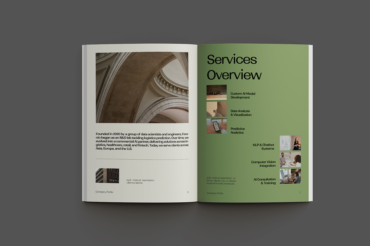 Green Minimal Company Profile preview 5