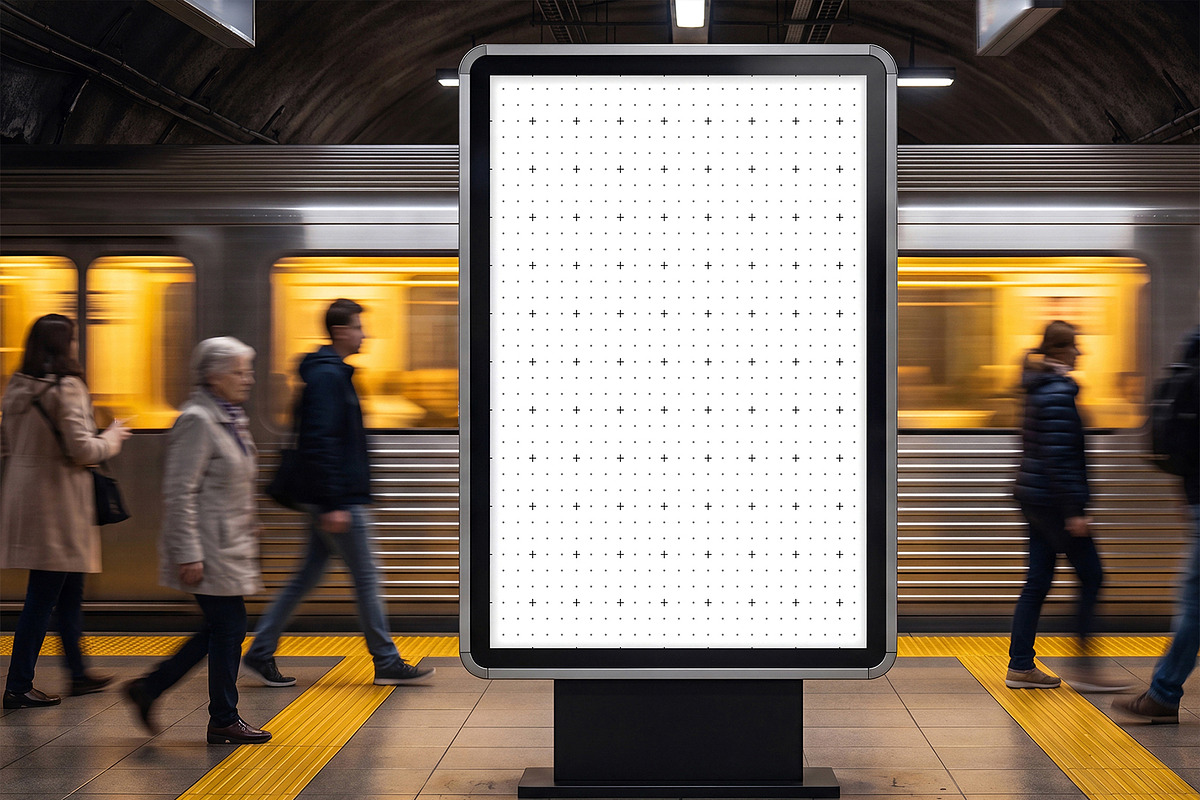 Metro Billboard Poster Mockup, an Advertising Mockup by graphypix (Photo 3 of 4)