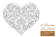 Decorative Love Hearts, a Decorative Illustration by Elen-Lane (Thumbnail 5 of 5)
