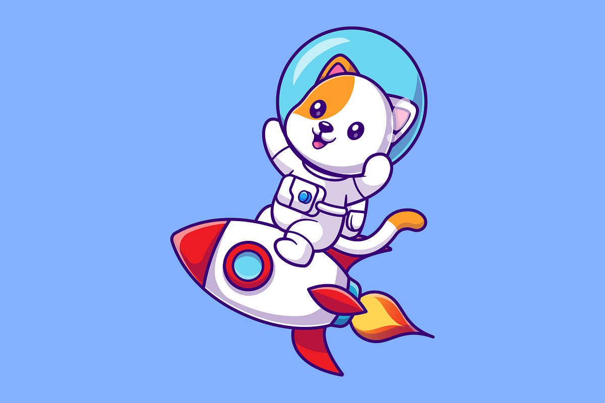 Cute Cat Astronaut Riding Rocket, an Animal Illustration by Catalyst Labs (Photo 3 of 3)