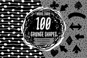 Hand drawn grunge shapes