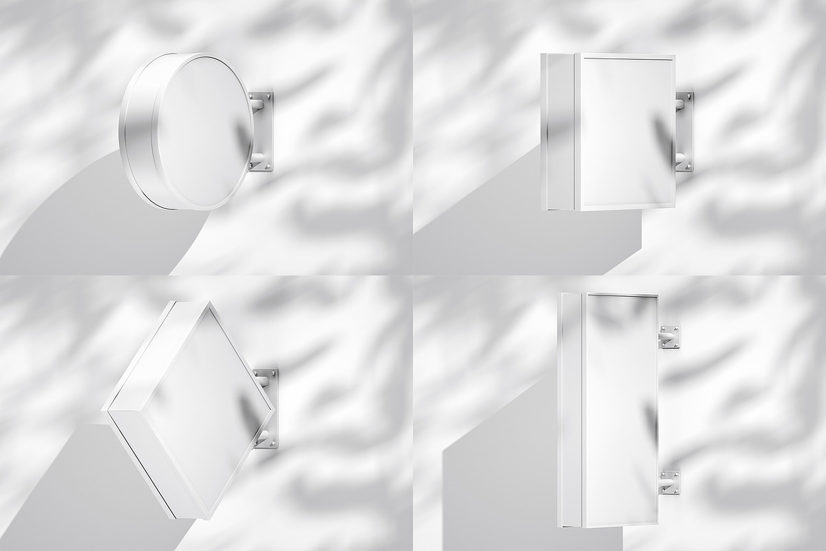 Street Sign Mockup (32 PSD Scenes), an Advertising Mockup by Traint (Photo 48 of 50)