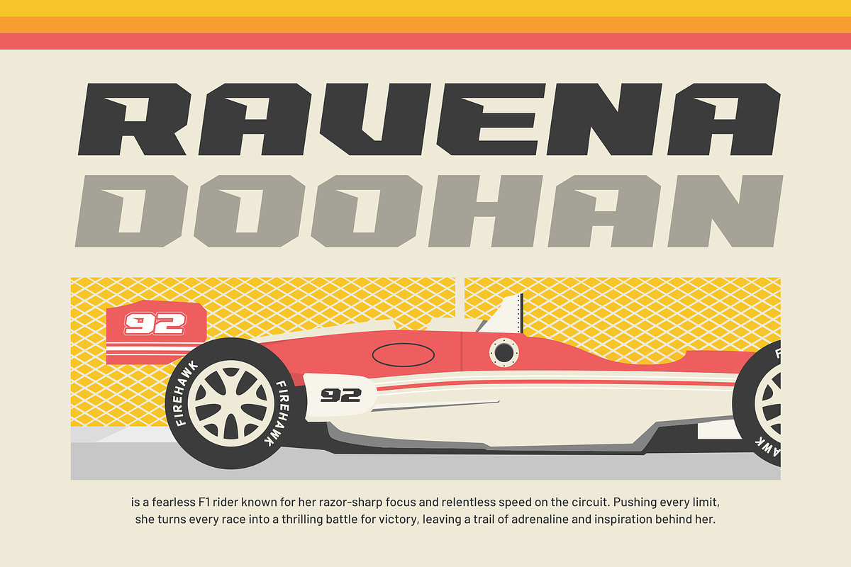 Dark Turbo - Bold Italic Racing Font, a Sans Serif Font by Typia Nesia (Photo 6 of 12)
