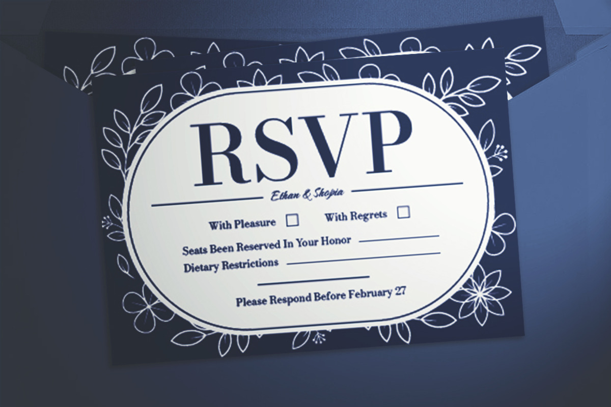 Floral Wedding Invitation Suite, an Invitation Template by The Good Store (Photo 3 of 4)