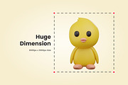 3D Cute Animal Illustration, an Animal 3D Model by SLAB! Design (Thumbnail 2 of 4)