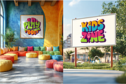 Kids Zone Room Badges Set, an Object Illustration by Lettering_Logo (Thumbnail 2 of 2)