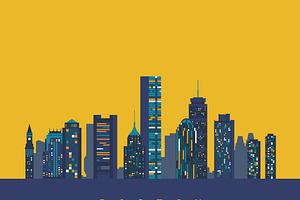 Boston skyline, an Illustration by GlebTagirov