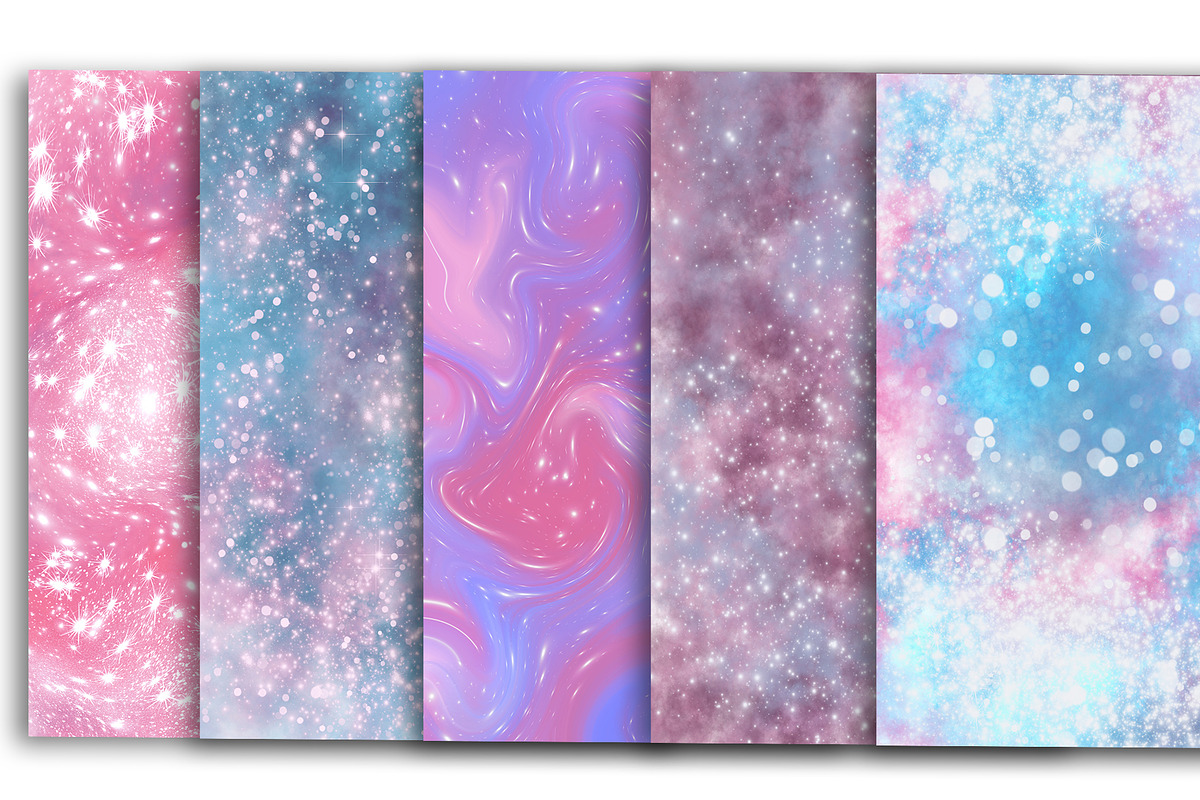 Galaxy Starry Night Digital Papers, a Texture Graphic by BonaDesigns