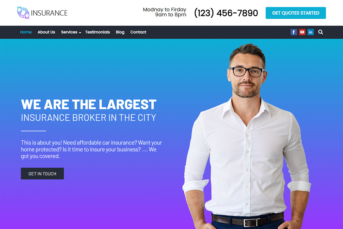 Insurance WordPress Theme - Insurance Pro