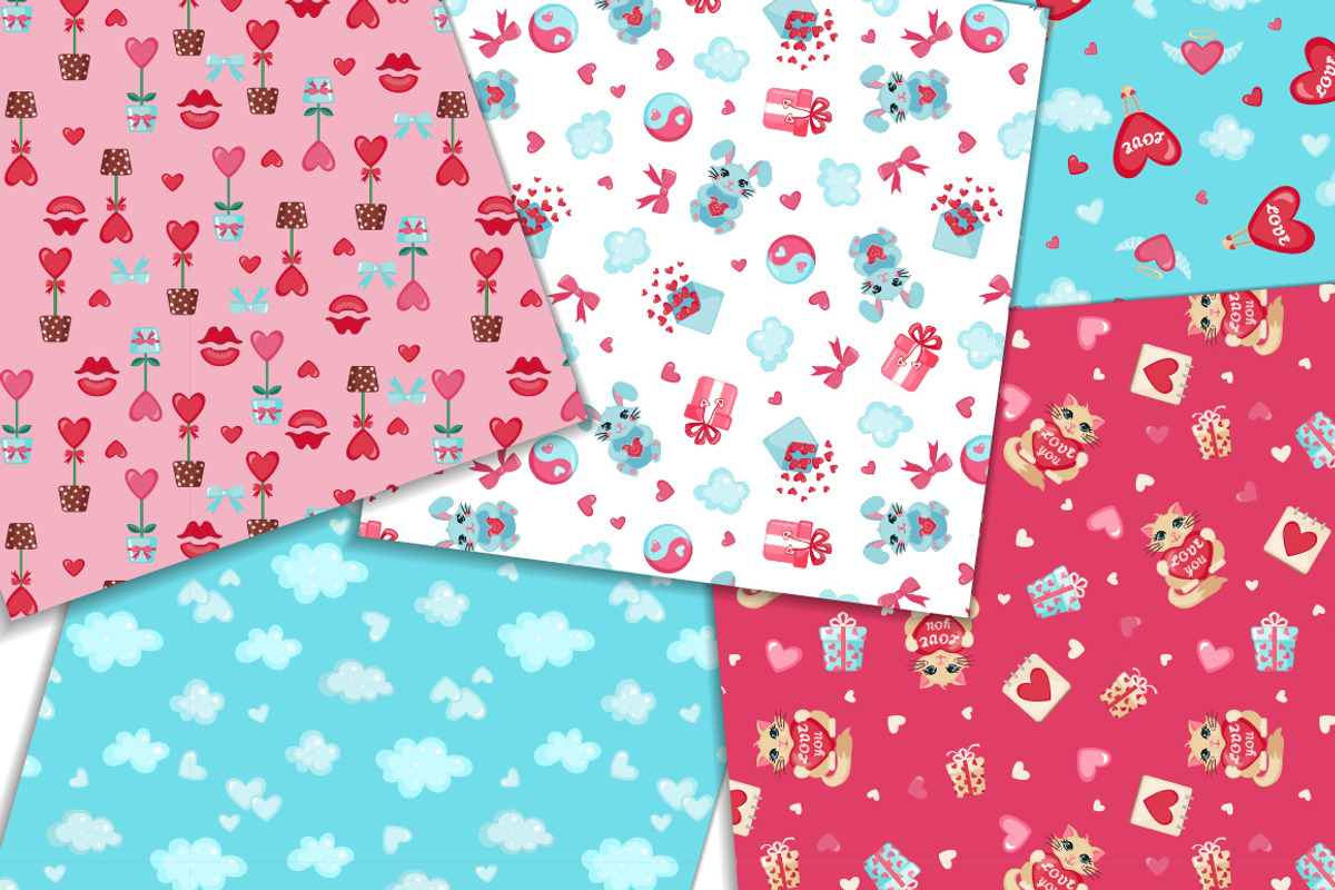 Valentine's Day Seamless Patterns, a Pattern Graphic by MalniArt (Photo 2 of 4)