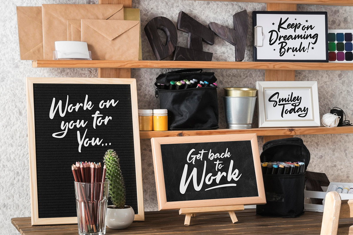 The Milligram Bold Handwritten Font, a Script Font by Allouse Studio (Photo 8 of 10)
