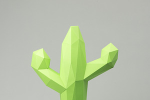 Mighty Cactus 3d Papercraft Template