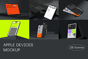 Apple Devices Mockup - 20 Scenes, a Device Mockup by Mockupdaddy (Thumbnail 1 of 21)