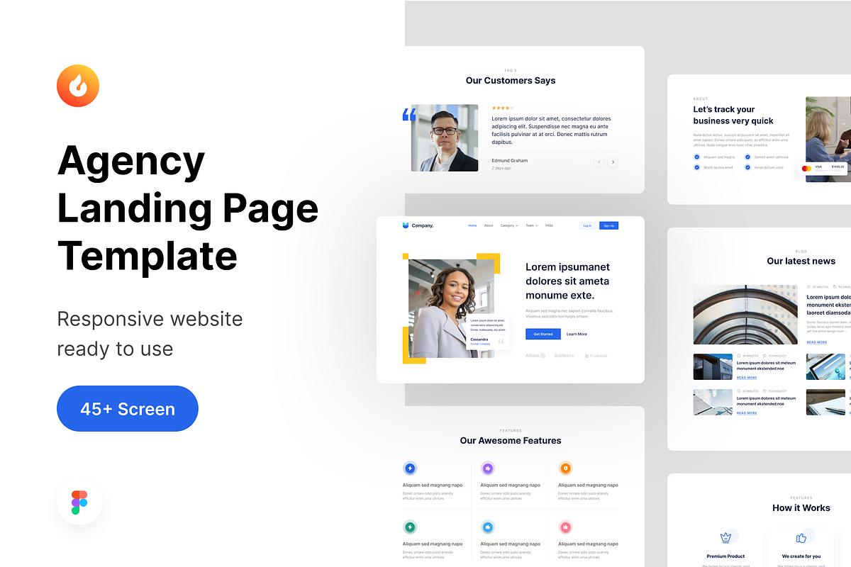 Agency Landing Page Template, a Device Mockup by Odama (Photo 1 of 6)