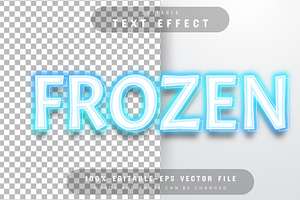 Frozen Text Effect Editable