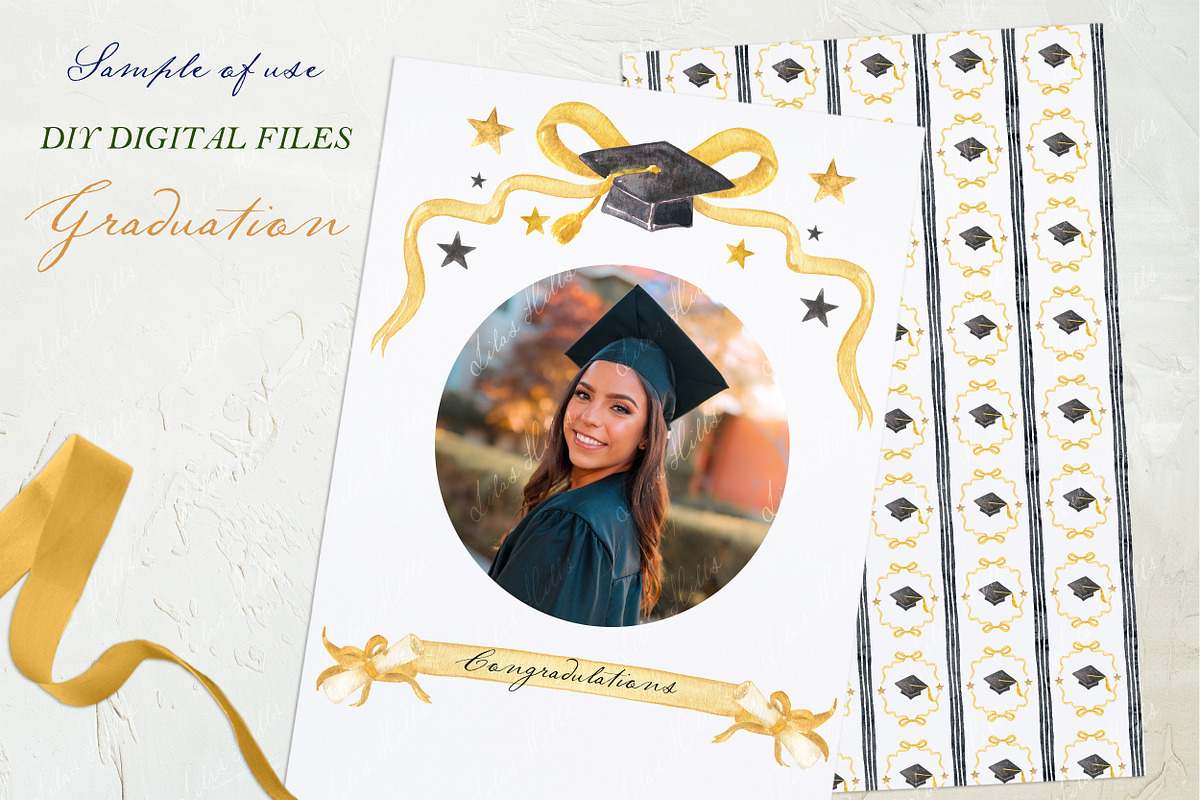 GraduationParty DIY watercolor, an Illustration by LABFcreations (Photo 4 of 4)