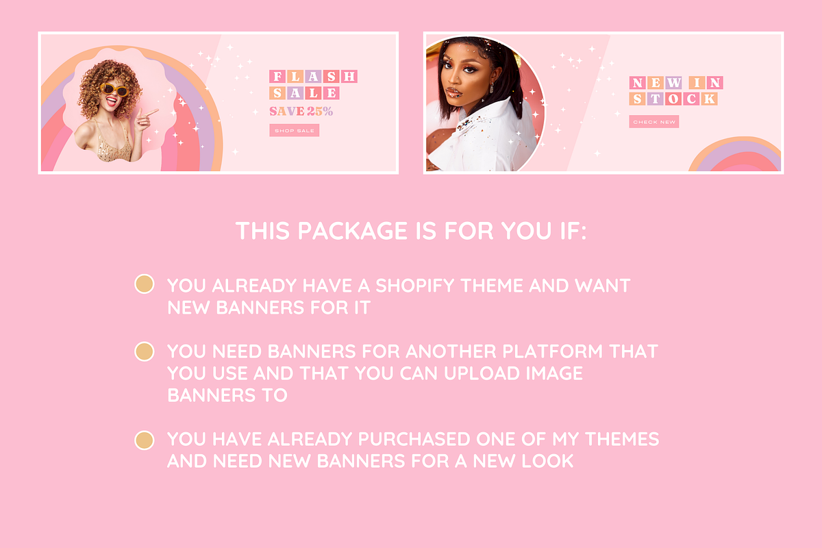 Shop Banner Templates - Pastel, a Shopify Template by SunshineStudioBoutique (Photo 5 of 9)