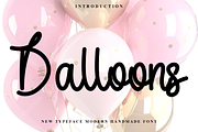 Balloons, a Handwritten Font by FreshTypeINK (Thumbnail 1 of 8)