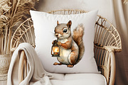 Watercolor Autumn Squirrel Clipart, an Illustration by Pixels.Craft (Thumbnail 5 of 7)
