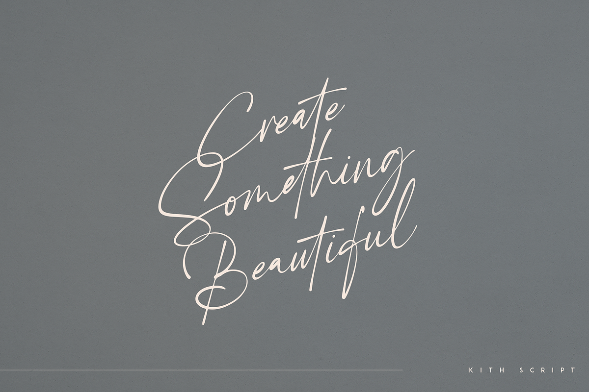 Kith - handmade script, a Script Font by Only Fonts (Photo 3 of 10)