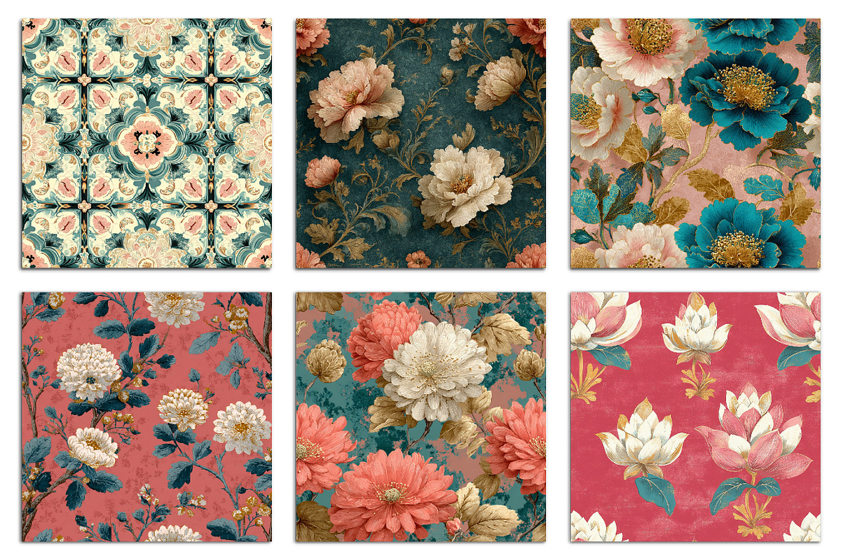 Batik Style Seamless Patterns 35, a Pattern Graphic by Libby Wishes (Photo 2 of 4)