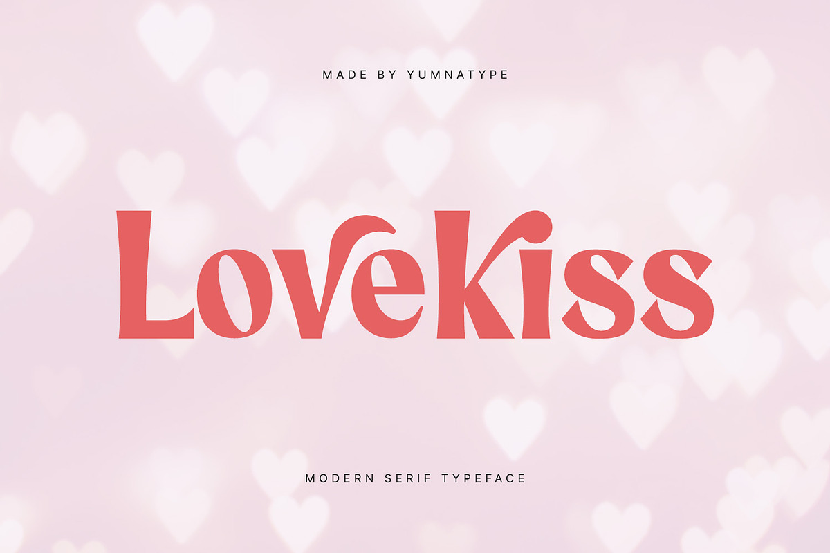 Lovekiss, a Serif Font by yumnatype (Photo 1 of 10)