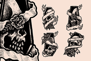 Coffin Skull T-shirt Designs