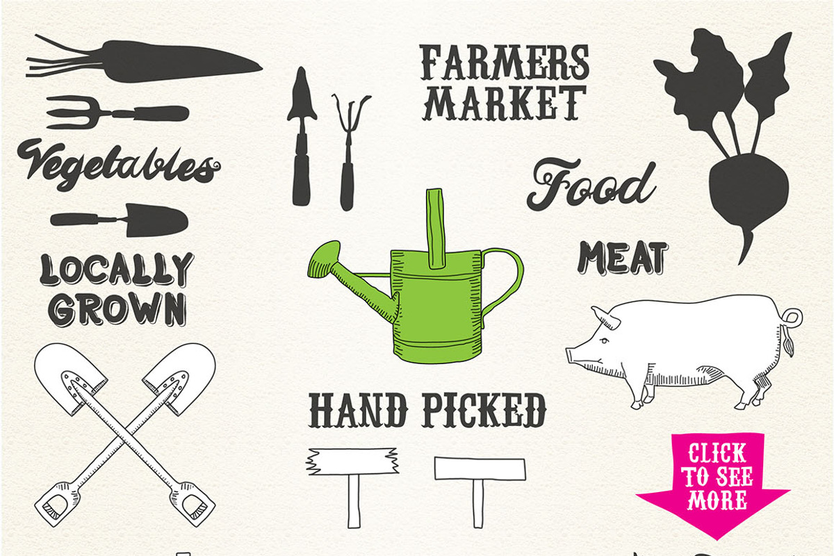 Hand Drawn Farm Food Kit, a Decorative Illustration by Marmalade Moon (Photo 2 of 2)