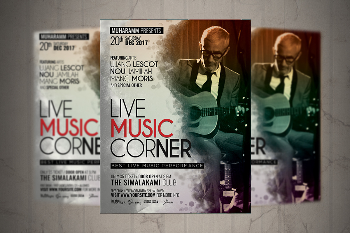 Live Music Flyer / Poster, a Flyer Template by Septian