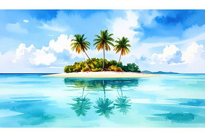 A peaceful tropical island reflected, a Nature Photo by Igor Tichonow