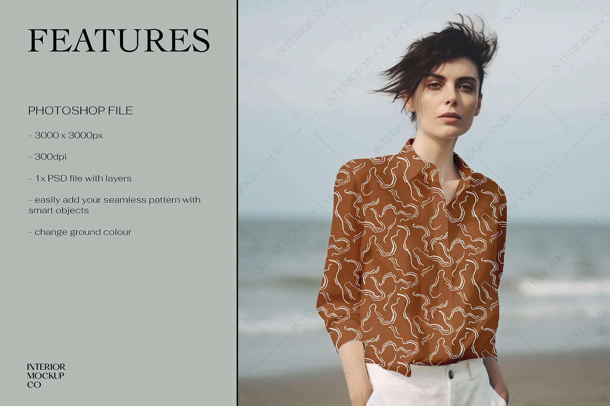 Fashion Editorial Pattern Mockup, a Shirt Mockup by Interior Mockup Co (Photo 2 of 3)