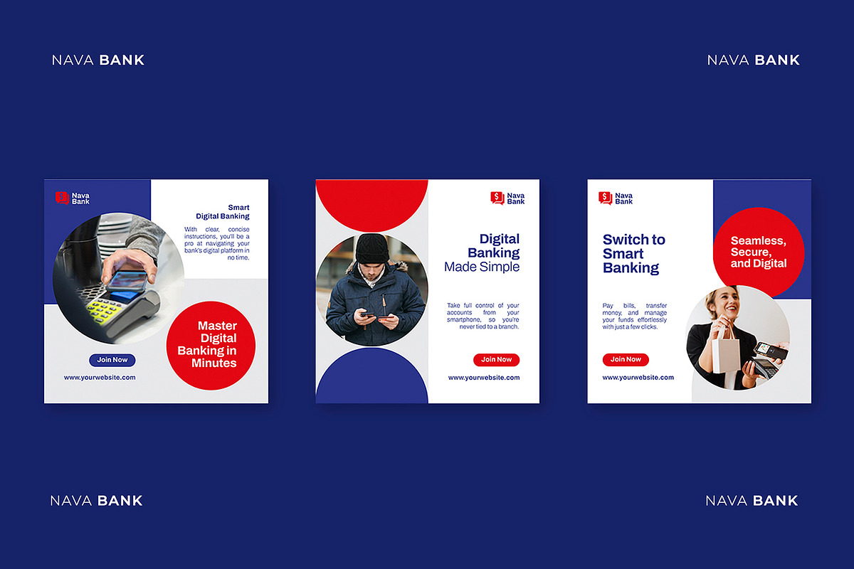 Nava Bank - Instagram Post, a Social Media Template by Esensifiksi.studio (Photo 3 of 3)