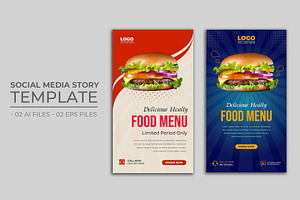 Food Menu Social Media Story Design