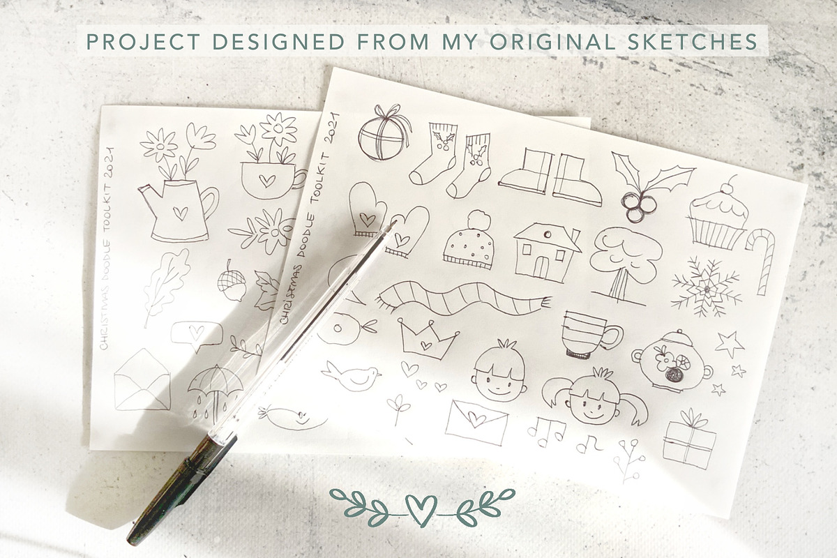 Doodles Drawing Toolkit, a Brush Add-On by Rosangela Curti (Photo 11 of 12)