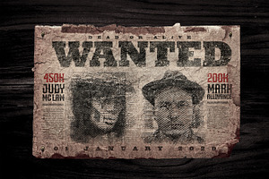 Bandit Vintage Reward Poster Mock-up