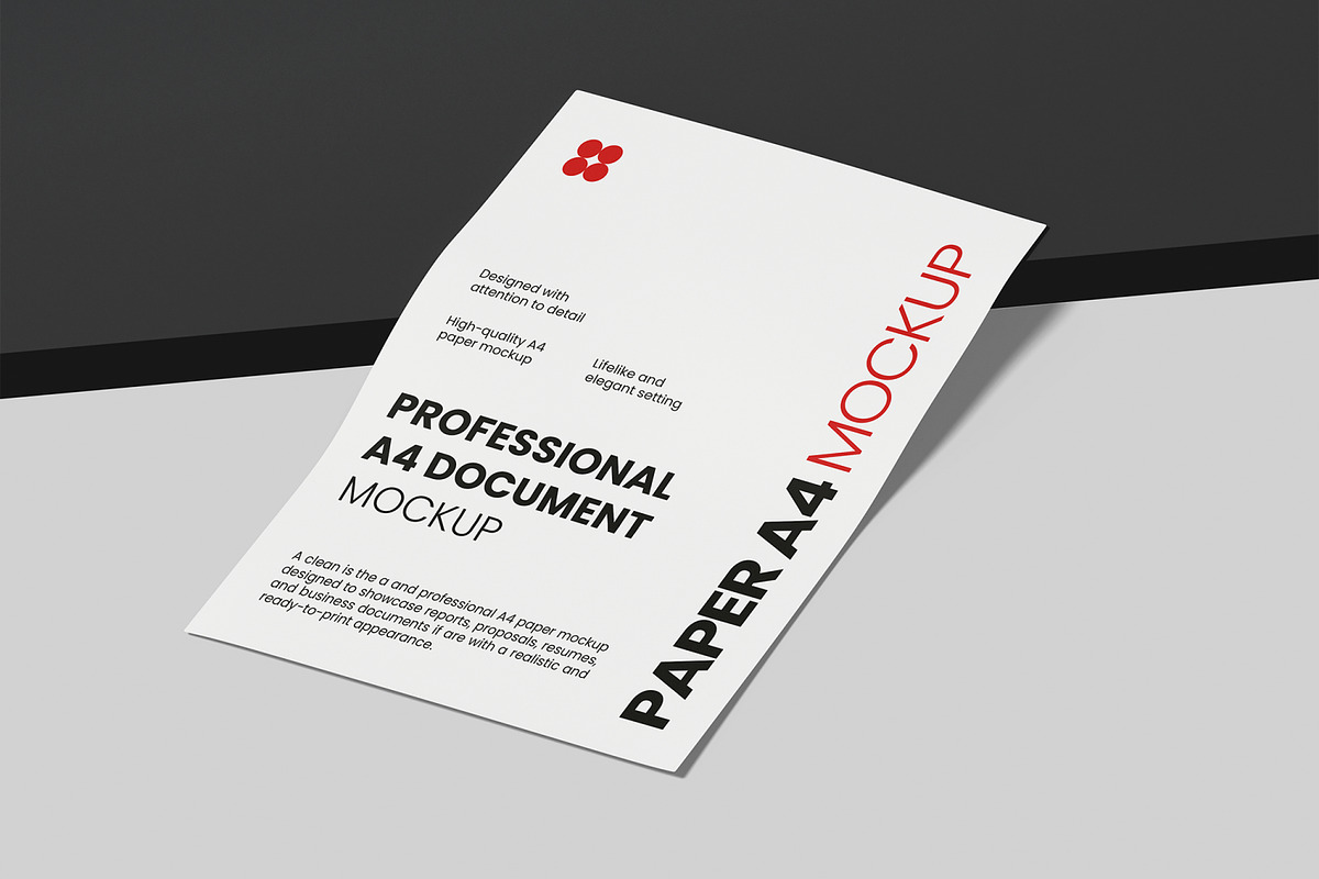 Paper A4 Mockup, an Advertising Mockup by Unerispace (Photo 5 of 5)