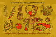 Mertens + Traditional Tattoo Extras, a Serif Font by goodsbyfloyd (Thumbnail 8 of 12)