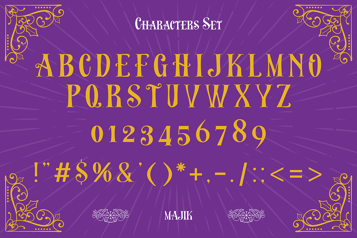 Majik Display Font, a Sans Serif Font by GRVS Studio (Photo 2 of 4)