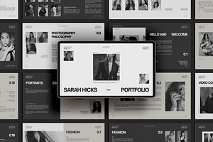 Photography Portfolio Canva Template, a Presentation Template by Amaré Creative