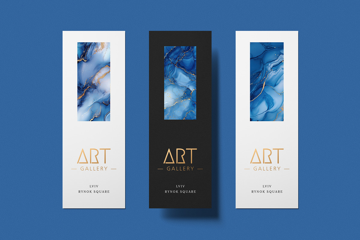 Abstract Fluid Illustration in Blue, a Decorative Illustration by Housui Patterns (Photo 6 of 9)