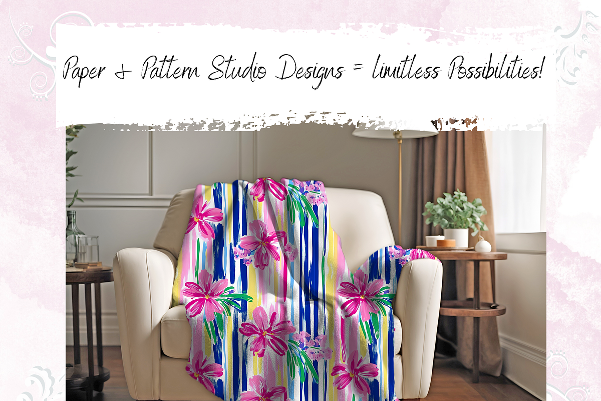 Vertical Flower Seamless, a Pattern Graphic by Paper & Pattern Studio (Photo 5 of 9)