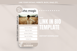 Boho Link in Bio, a Landing Page Template by SunshineStudioBoutique