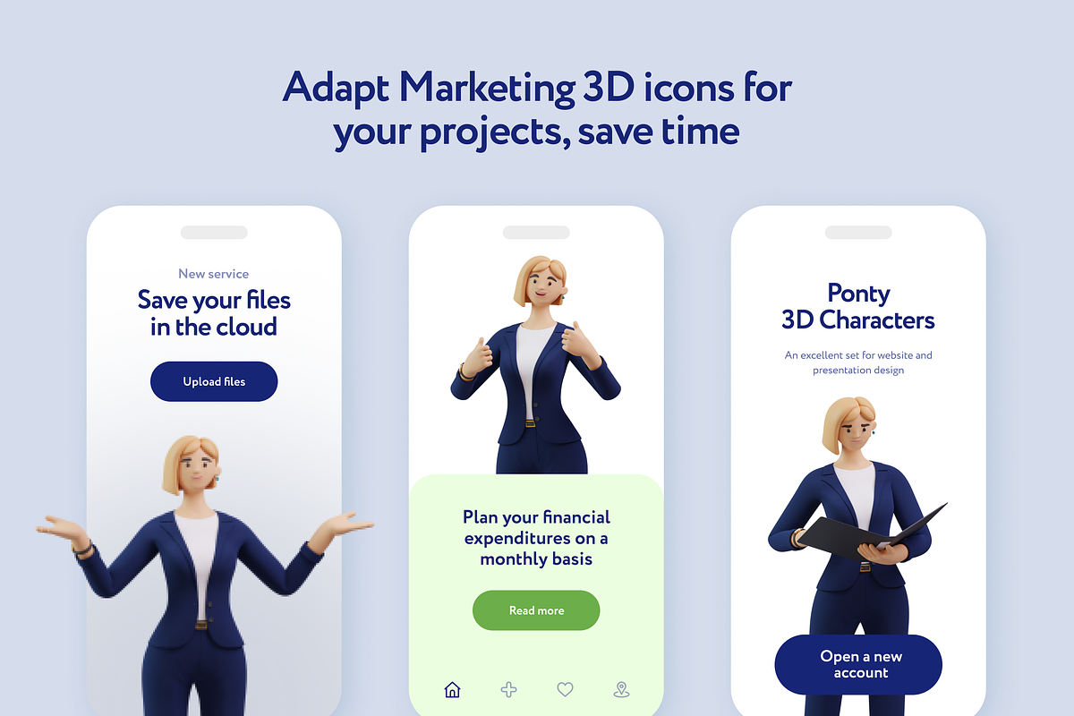 Ladsy Businesswoman 3D Character Set, a 3D by Welovegraphics (Photo 3 of 10)