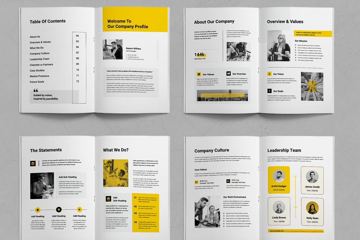 Company Profile Template, a Brochure Template by ContestDesign (Photo 2 of 3)